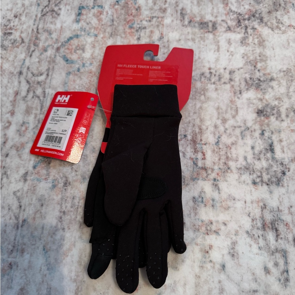 Helly Hansen Black Fleece Touchscreen Glove Liner